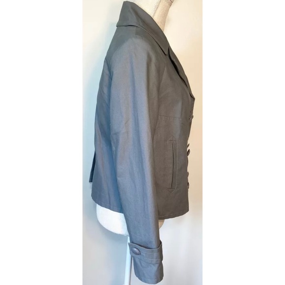 Talbots 6 Jacket Blue Lined Double Breasted Jackie Fit New Playfully Straight - Picture 2 of 8